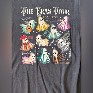 Taylor Swift The Eras Tour Ghost Halloween Dark Gray Short Sleeve T-Shirt